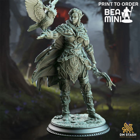 Elf Feywalker Ranger - Jesmira the Jaded | BeaMini Print to Order Miniatures