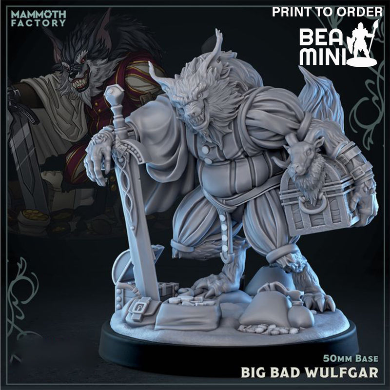 Big Bad Wulfgar | BeaMini Print to Order Miniatures