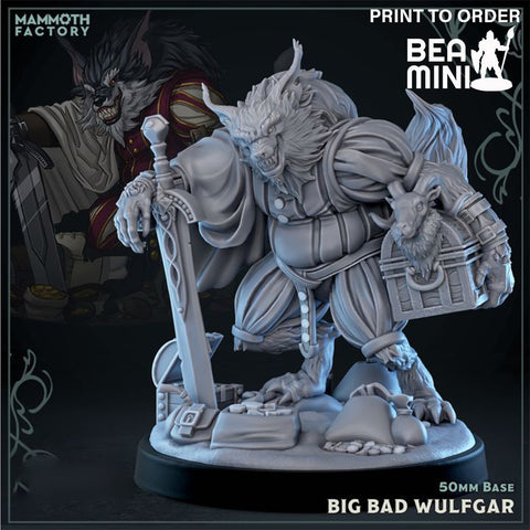 Big Bad Wulfgar | BeaMini Print to Order Miniatures