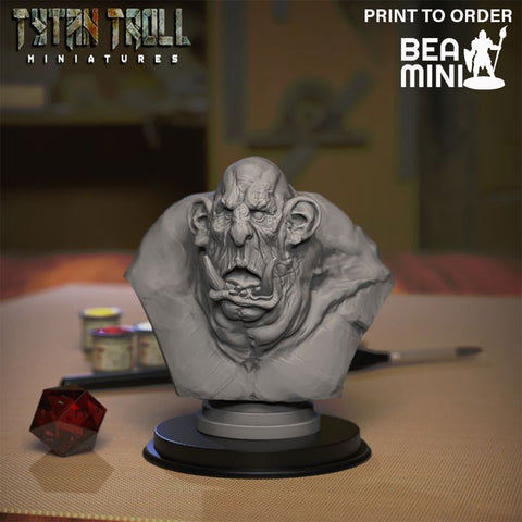 Ogre Bust | BeaMini Print to Order Miniatures