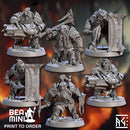 Magmaforged Dwarf War Band | BeaMini Print to Order Miniatures