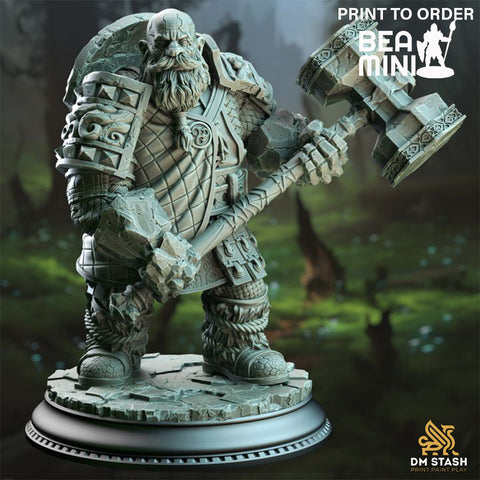 Dwarf Cleric - Kilroy of Voksnja | BeaMini Print to Order Miniatures