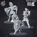 Elf Female Paladin | BeaMini Print to Order Miniatures