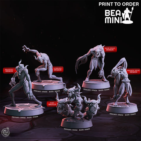 Demons | BeaMini Print to Order Miniatures