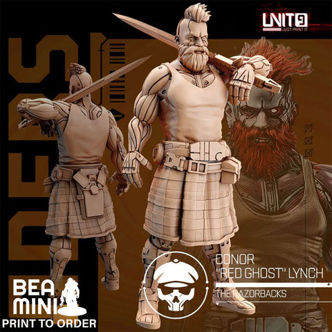 Conor "Red Ghost" Lynch | BeaMini Print to Order Miniatures