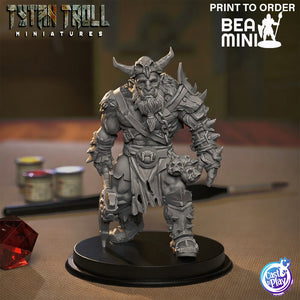 Orc Barbarian 04 | BeaMini Print to Order Miniatures