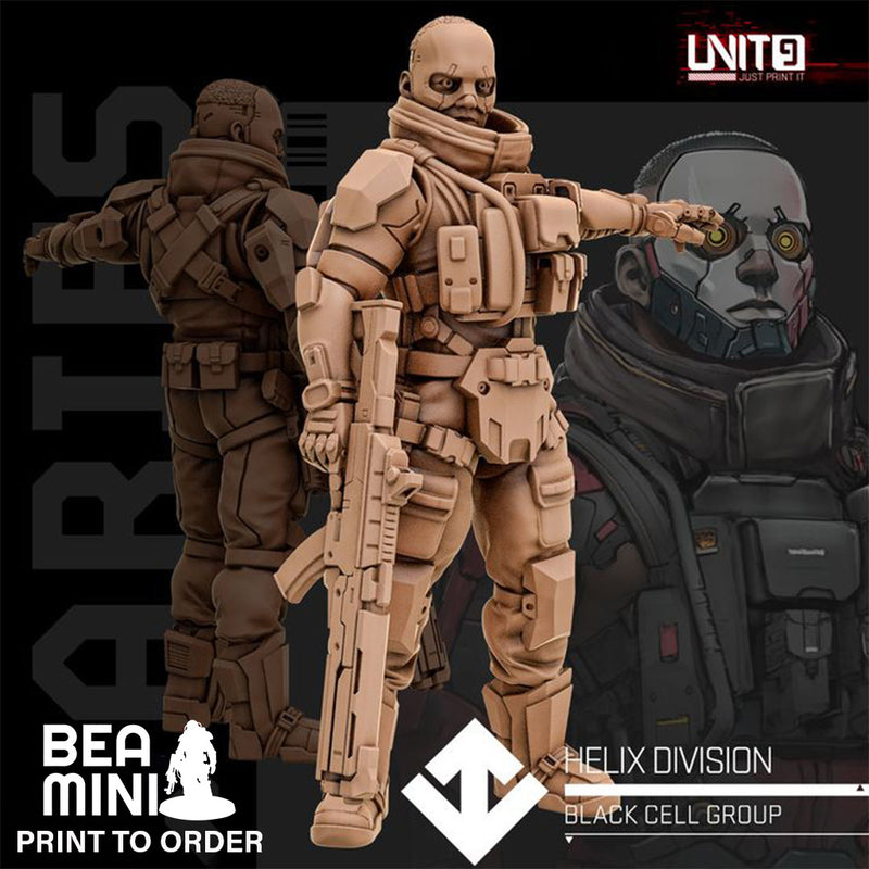 Helix Division Trooper 3 | BeaMini Print to Order Miniatures
