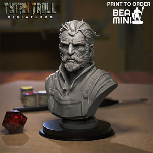 Blacksmith Bust  | BeaMini Print to Order Miniatures