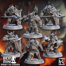 Magmaforged Dwarf Fanatics | BeaMini Print to Order Miniatures