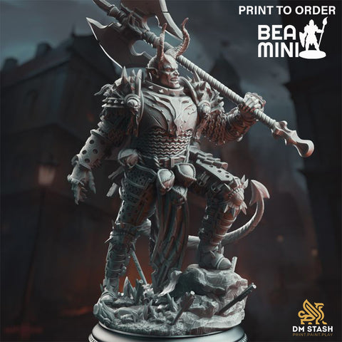 Skorn Skullsplitter - Hell Knight | BeaMini Print to Order Miniatures