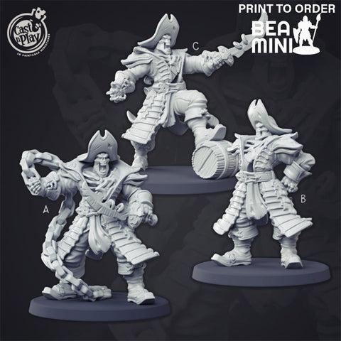 Undead Pirate | BeaMini Print to Order Miniatures