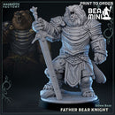 Father Bear Knight | BeaMini Print to Order Miniatures