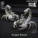 Scorpion Warrior | BeaMini Print to Order Miniatures