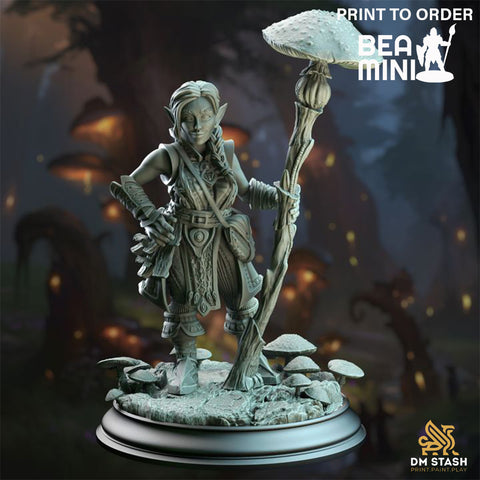 Halfling Druid of Spores - Cordelia | BeaMini Print to Order Miniatures