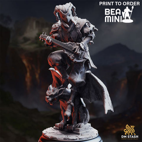 Travelling Jack - Tiefling Bard | BeaMini Print to Order Miniatures