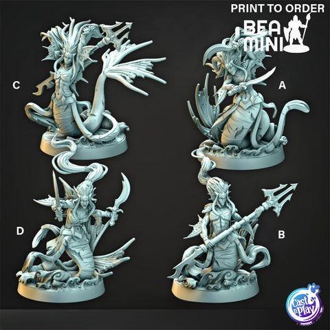 Merfolk | BeaMini Print to Order Miniatures