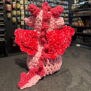 Handmade Crochet Dice Dragon - Light Pink