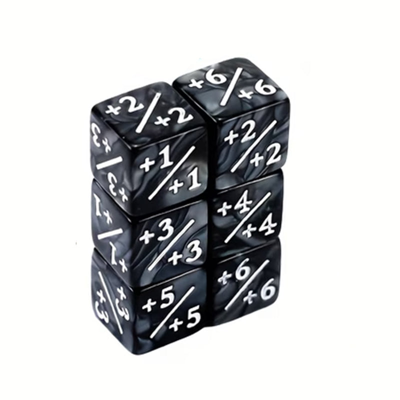 MTG Positive Counter Dice (pack of 10) - Slate/White