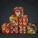 Prismatic Skulls D6 Dice (set of 10)