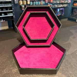 Hexagon Dice Tray and Box - Purple