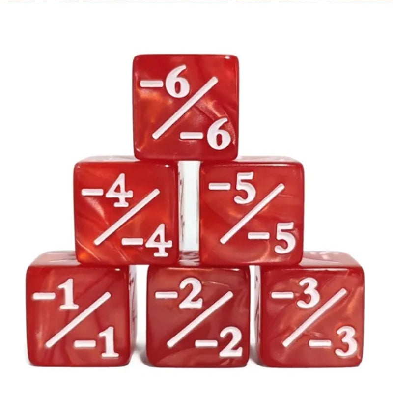MTG Negative Counter Dice (pack of 10) - Red