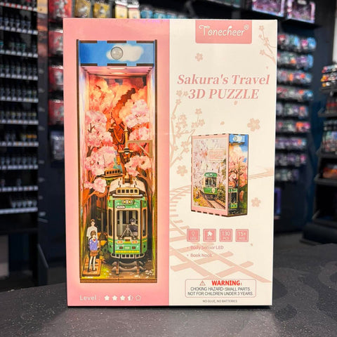 Tonecheer 3D Puzzle Book Nook - Sakura's Travel
