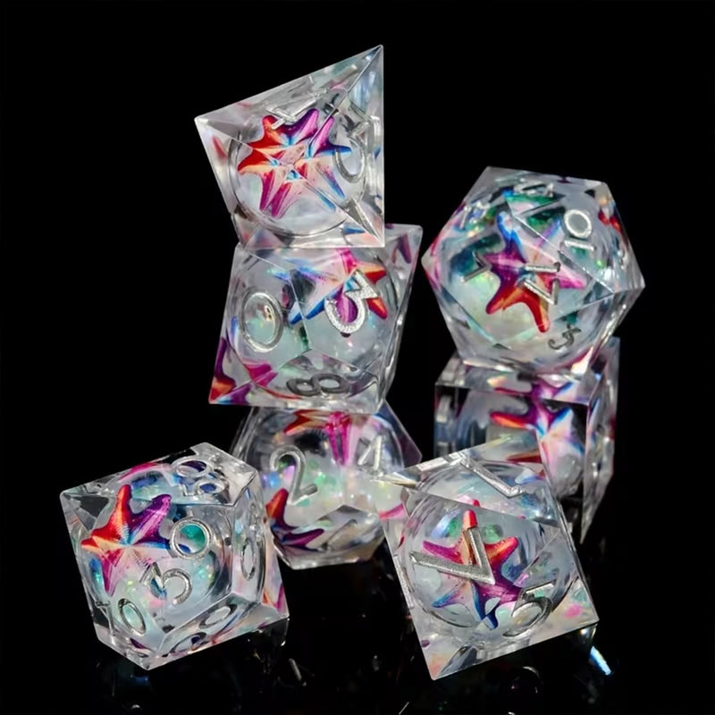 Sea of Stars - Liquid Core Handcrafted Dice Set