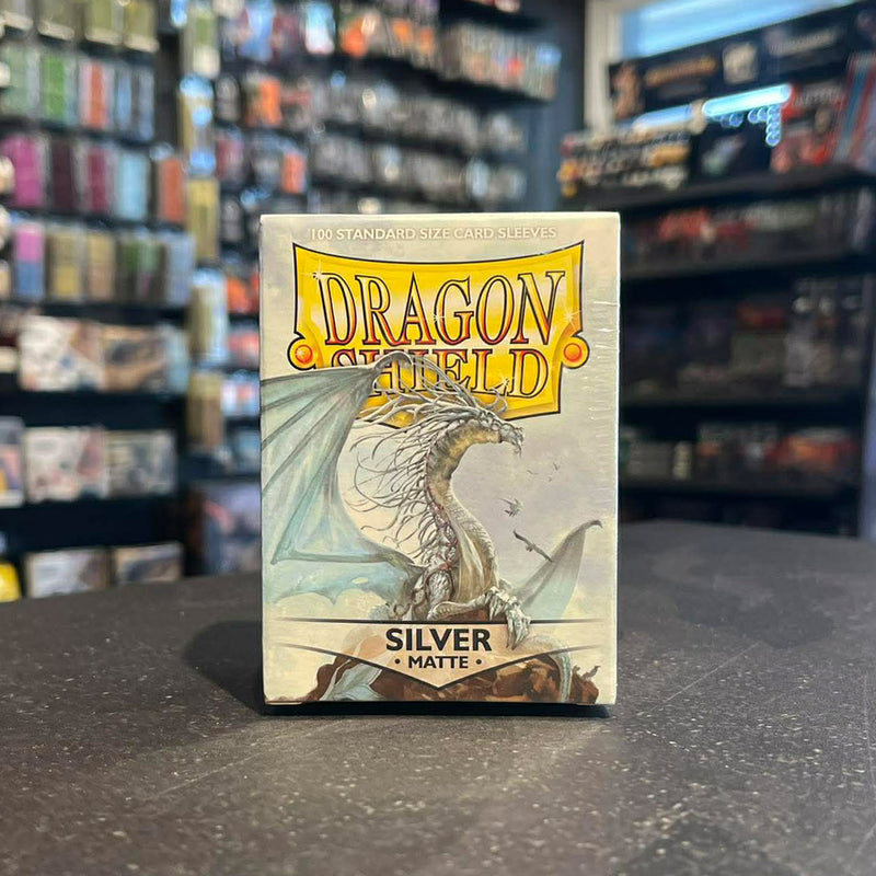 Dragon Shield Standard Matte Sleeves 100 Pack - Silver