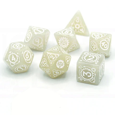 Space and Time - 7 Piece Polyhedral Dice Set + Dice Bag