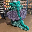 Handmade Crochet Dice Dragon - Turquoise and Purple