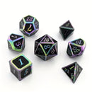 Universes Beyond 7 Piece Metal Polyhedral Dice Set & Dice Case