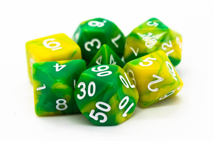 Gamgee's Garden - 7 Piece Polyhedral Dice Set + Dice Bag