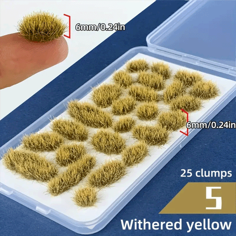 Bea Mini Basing Tufts - Withered Yellow Irregular Shaped Grass 24 Tuft Pack