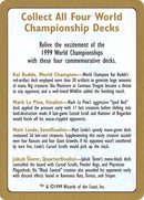 1999 World Championships Ad [World Championship Decks 1999] - Bea DnD Games