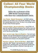 2000 World Championships Ad [World Championship Decks 2000] - Bea DnD Games