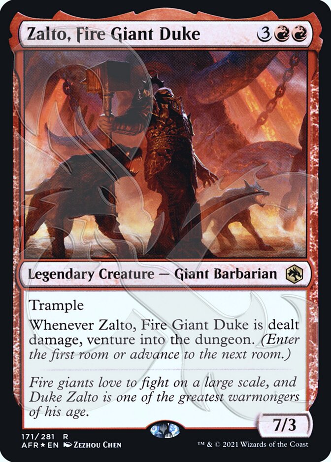 Zalto, Fire Giant Duke (Ampersand Promo) [Dungeons & Dragons: Adventures in the Forgotten Realms Promos]