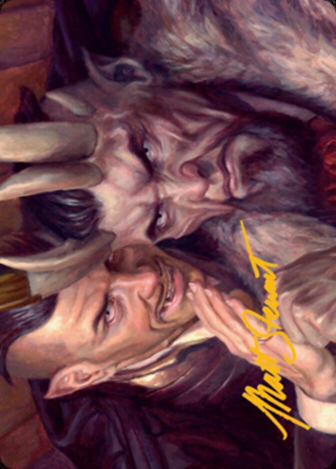 A Little Chat Art Card (Gold-Stamped Signature) [Streets of New Capenna Art Series] - Bea DnD Games