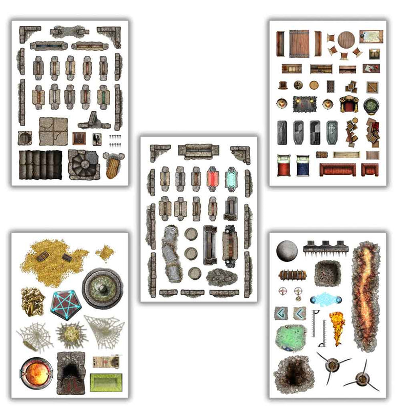 Add on Scenery for RPG Battle Maps - Dungeon Decorations - Bea DnD Games