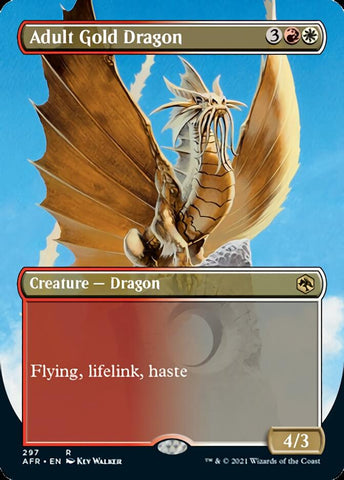Adult Gold Dragon (Borderless Alternate Art) [Dungeons & Dragons: Adventures in the Forgotten Realms] - Bea DnD Games