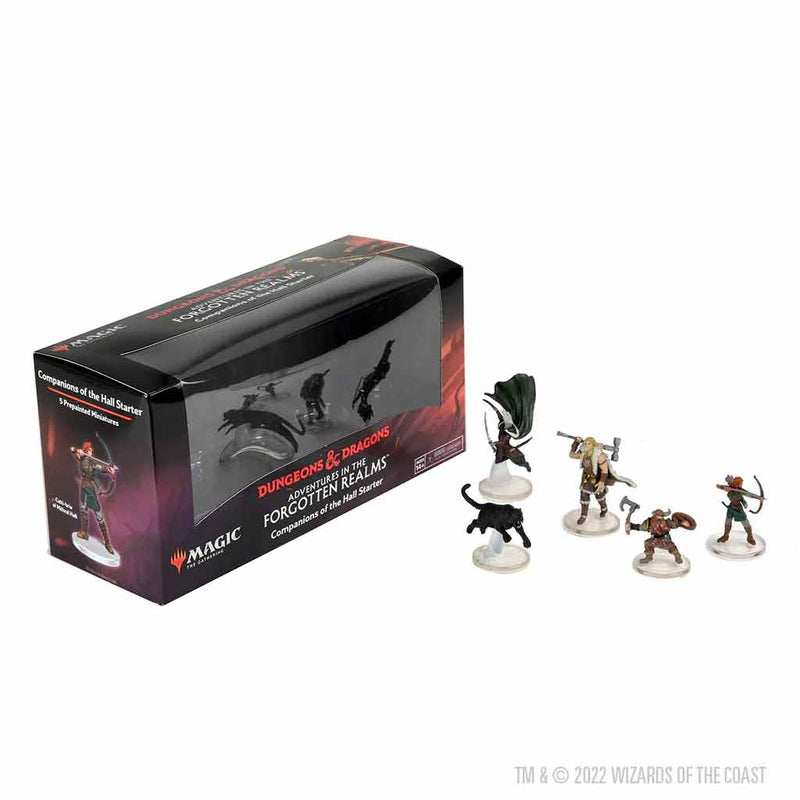 Adventures in the Forgotten Realms - Companions of the Hall Starter Set - D&D Icons of the Realms Miniatures Premium Set - Bea DnD Games