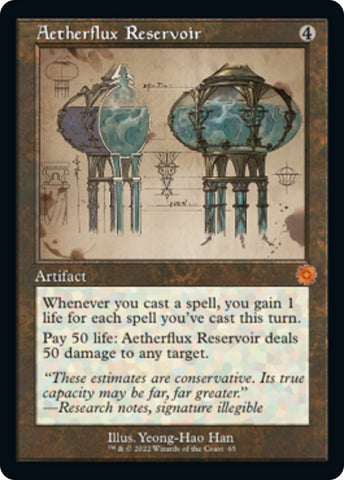 Aetherflux Reservoir (Retro Schematic) [The Brothers' War Retro Artifacts] - Bea DnD Games