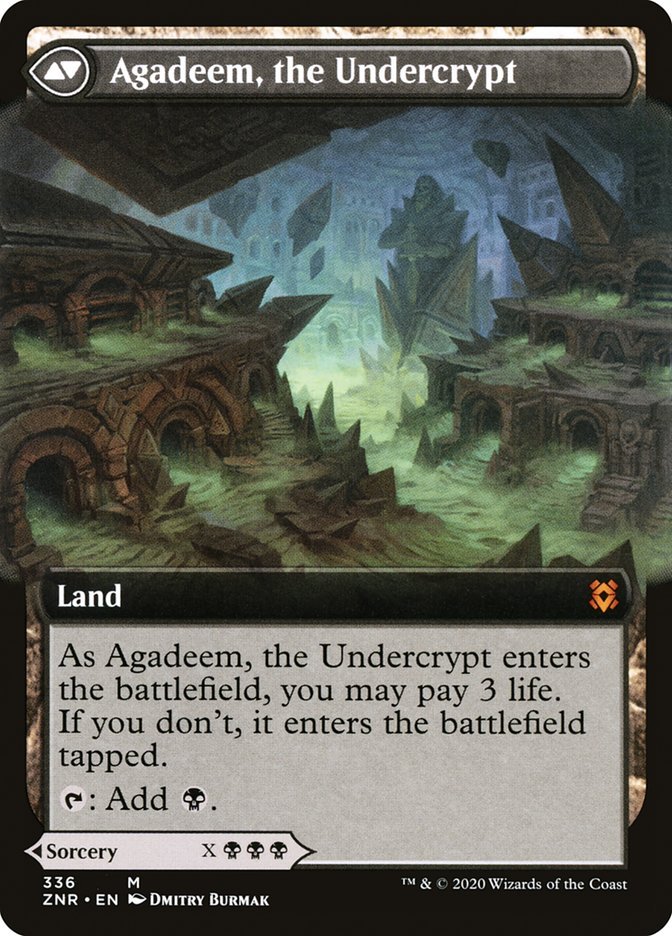 Agadeem's Awakening // Agadeem, the Undercrypt (Extended Art) [Zendikar Rising] - Bea DnD Games