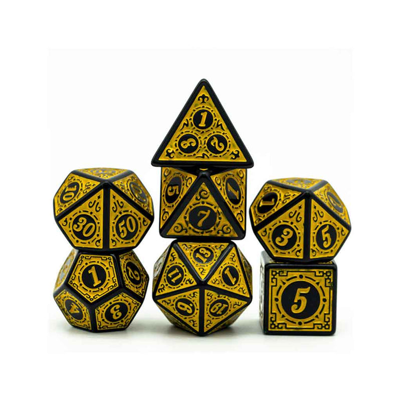 Alchemical Power - 7 Piece Polyhedral Dice Set + Dice Bag - Bea DnD Games
