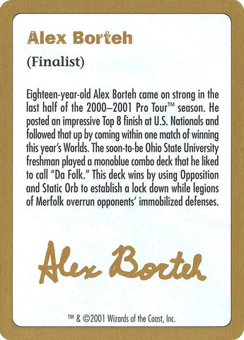 Alex Borteh Bio [World Championship Decks 2001] - Bea DnD Games