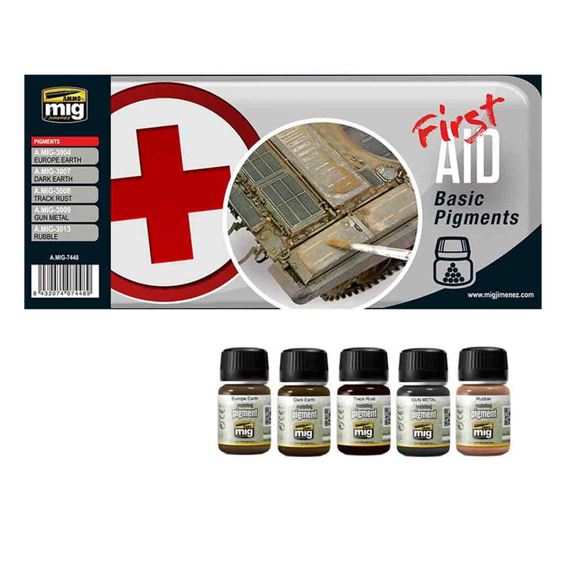 Ammo by MIG Weathering First Aid Basic Pigments Set - Bea DnD Games
