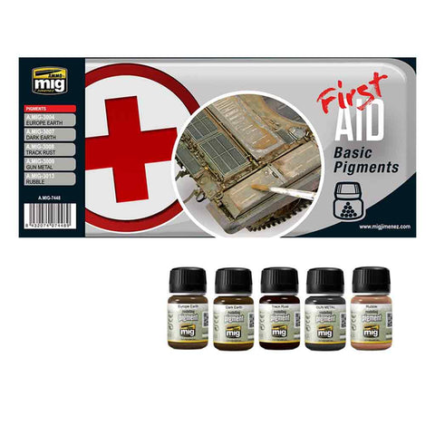 Ammo by MIG Weathering First Aid Basic Pigments Set - Bea DnD Games
