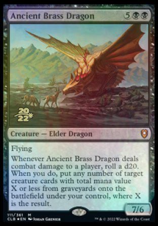 Ancient Brass Dragon [Commander Legends: Battle for Baldur's Gate Prerelease Promos] - Bea DnD Games