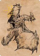 Ancient Bronze Dragon Art Card (58) (Gold-Stamped Signature) [Commander Legends: Battle for Baldur's Gate Art Series] - Bea DnD Games