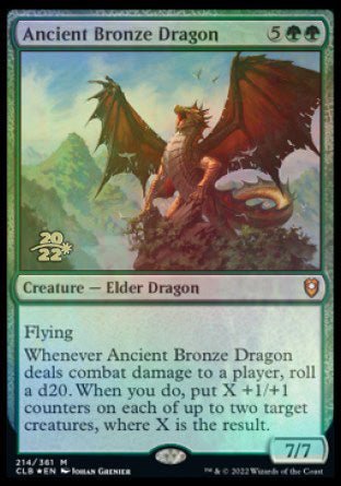 Ancient Bronze Dragon [Commander Legends: Battle for Baldur's Gate Prerelease Promos] - Bea DnD Games