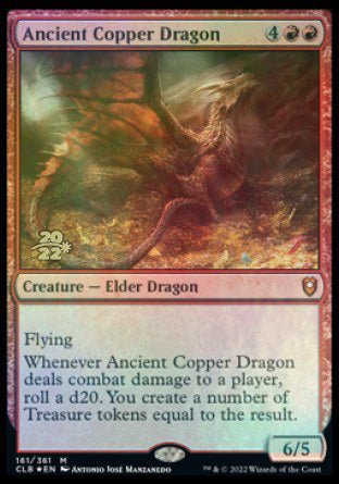 Ancient Copper Dragon [Commander Legends: Battle for Baldur's Gate Prerelease Promos] - Bea DnD Games